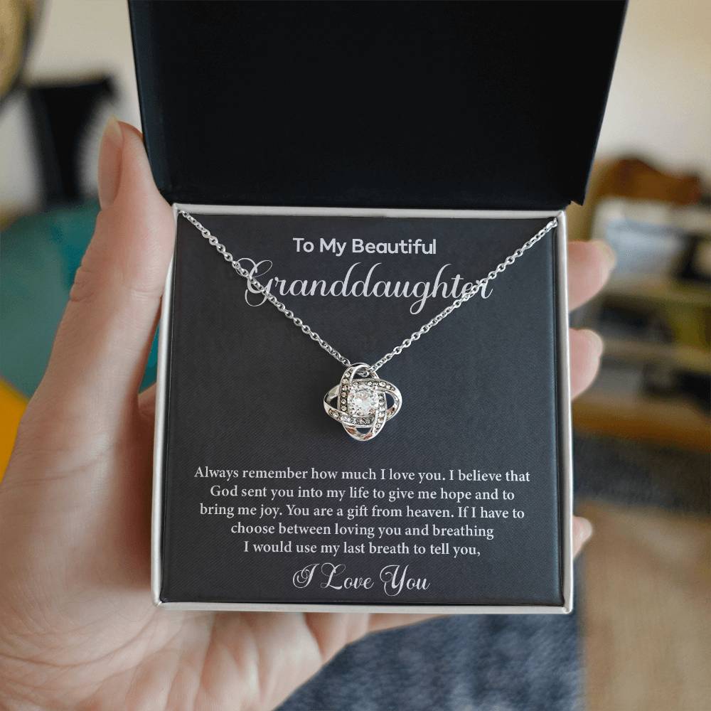 Granddaughter Gift from Grandma I Love You Necklace