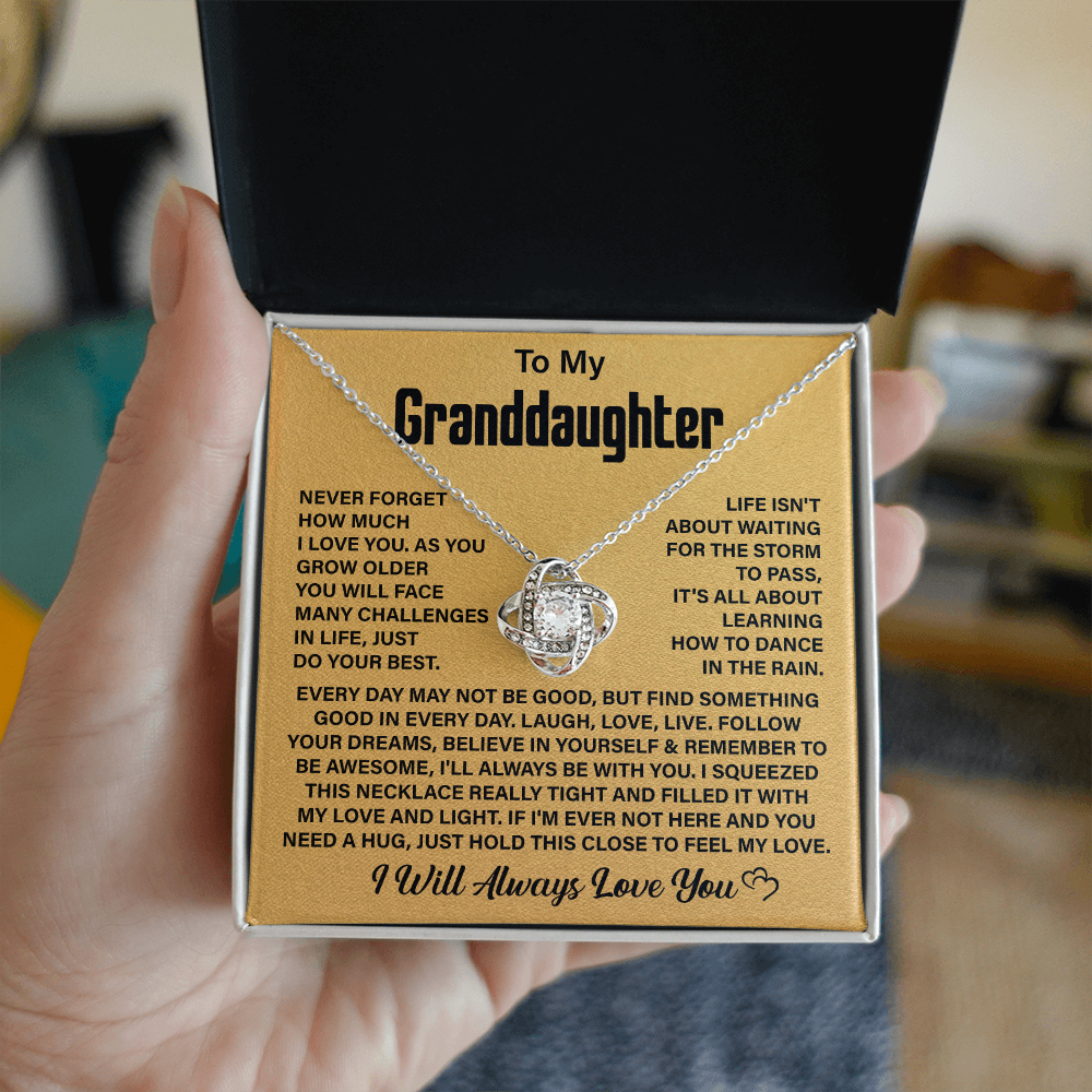 Granddaughter Necklace Gift With Life Advice Card