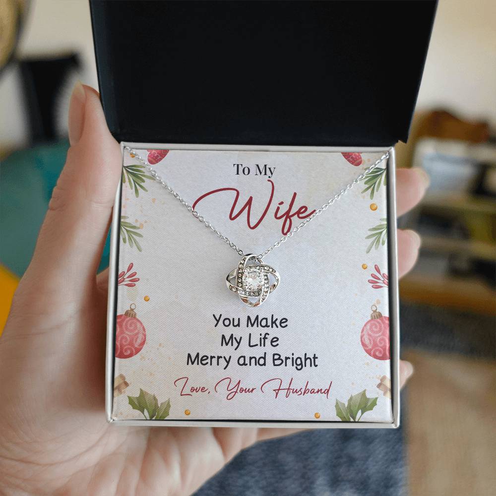 Christmas Necklace Gift for Wife from Husband Jewelry with Message Card