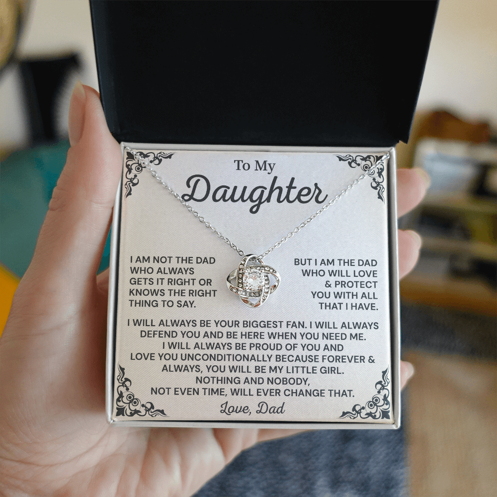 Gift for Daughter from Dad Unconditional Love Necklace with Message Card