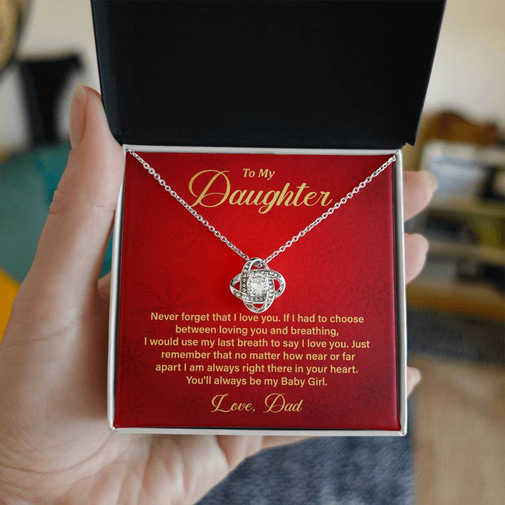 Daughter Necklace Gift from Dad – Message Card Box