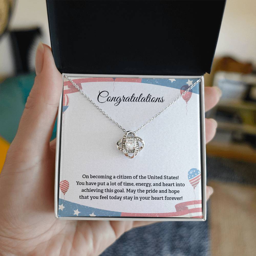 Congratulations Necklace For New U.s. Citizen Necklace For New U.s. Citizen Gift For New American Citizen Necklace With Citizenship Message U.s. Citizenship Celebration Gift Gift For New U.s. Patriot Jewelry For New U.s. Citizen Gift For Citizenship