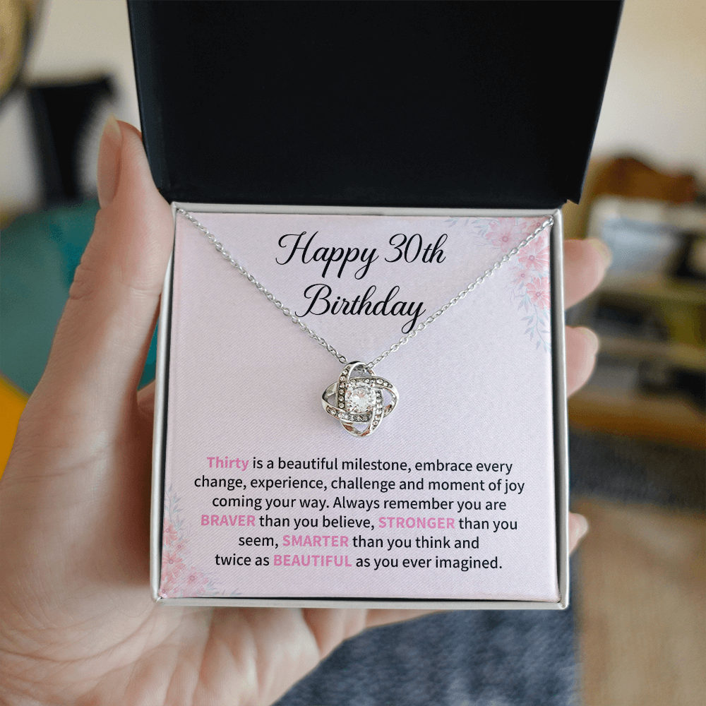 30th Birthday Necklace Gift With Empowering Message