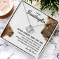 Granddaughter Necklace Gift with Lion Message Card
