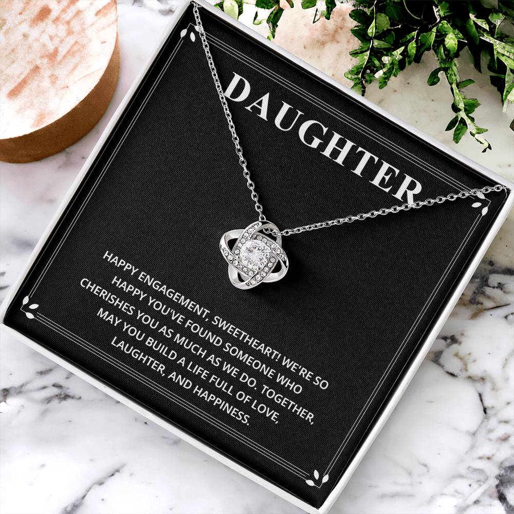 Daughter Happy Engagement Necklace Daughter Engagement Necklace Happy Engagement Gift For Daughter Sentimental Gift For Daughter’s Engagement Jewelry Gift For Daughter’s Engagement Daughter Love And Joy Gift Meaningful Engagement Gift For Daughter