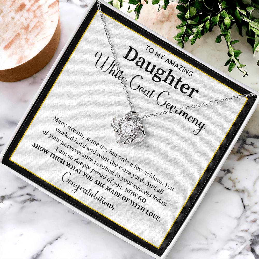 White Coat Ceremony Gift For Daughter Necklace With Gift Box