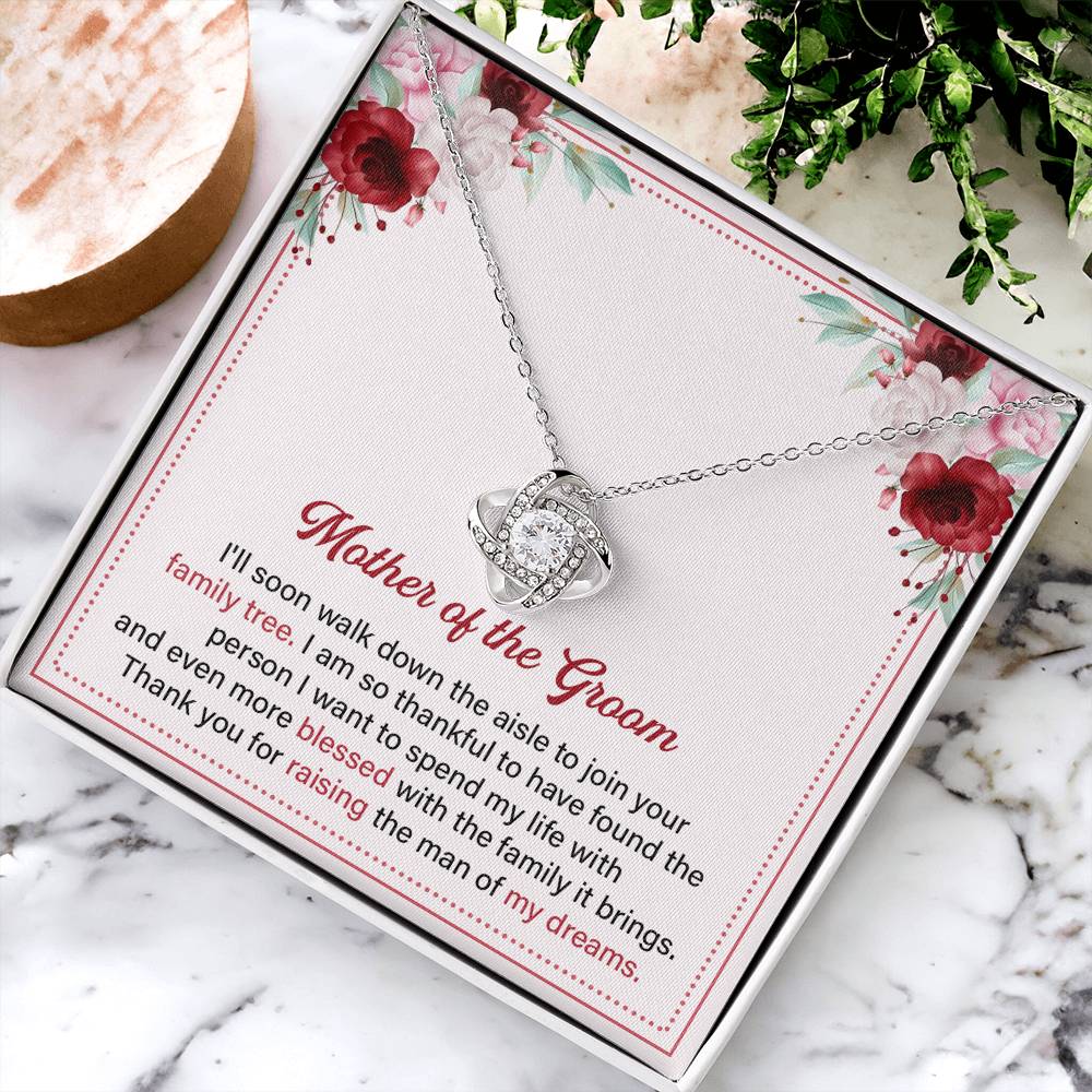 Mother of the Groom Necklace Gift With Message Card