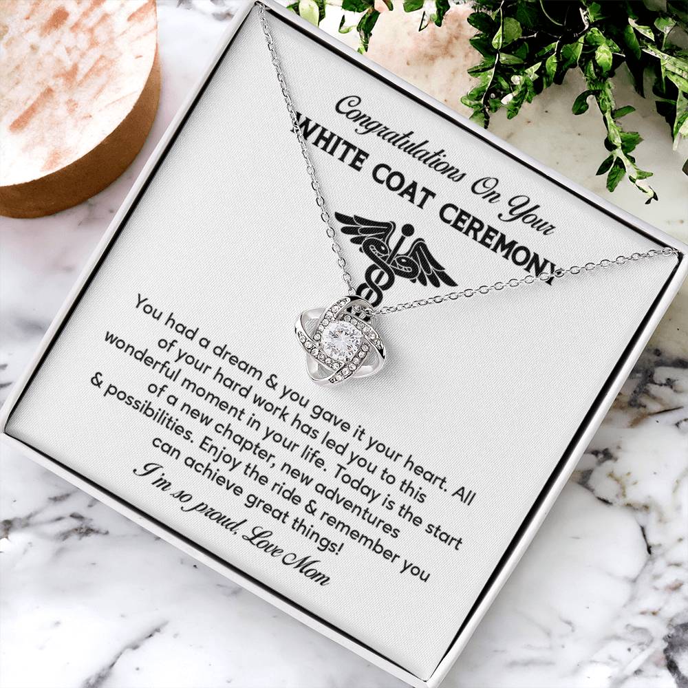 Congratulations On Your White Coat Ceremony Necklace White Coat Ceremony Necklace Gift Congratulations White Coat Ceremony Jewelry White Coat Graduation Necklace Gift New Adventures Necklace Gift  Proud Of You Mom Gift Necklace