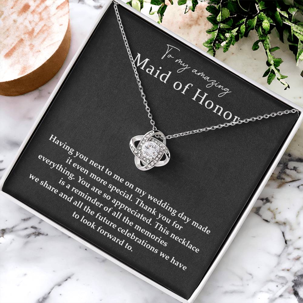 Wedding Day Necklace For Maid Of Honor Friendship Necklace For Maid Of Honor Jewelry Gift For Maid Of Honor Meaningful Gift For Maid Of Honor Emotional Gift For Maid Of Honor Special Gift For Maid Of Honor Necklace For Maid Of Honor Thank You Gift