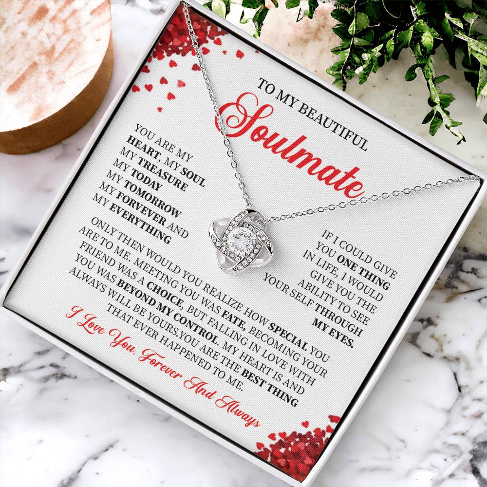 Soulmate Necklace Gift for Her with Gift Box