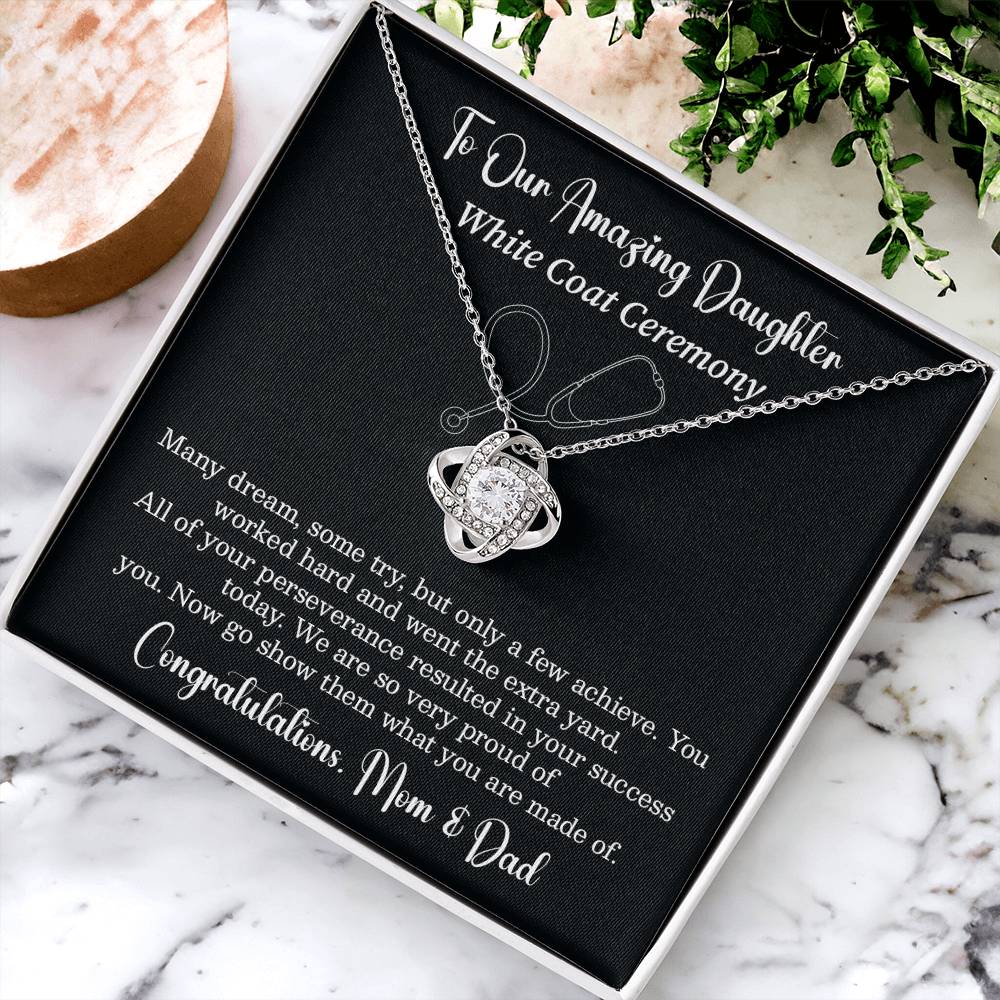 To Our Amazing Daughter On Your White Coat Ceremony Best Wishes Necklace You Are Amazing Necklace Personal Growth Jewelry Motivational Jewelry For New Beginnings Emotional Connection Necklace Meaningful Gift From Parents Congratulations Necklace