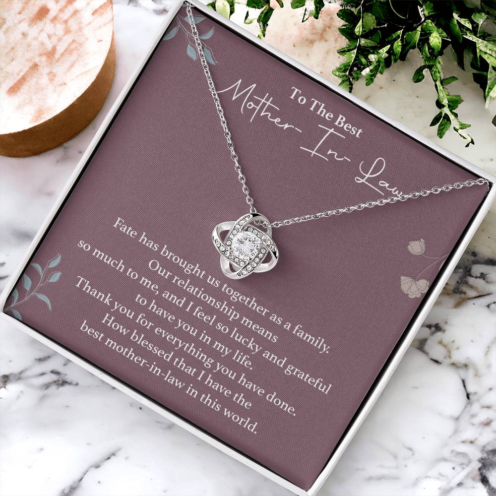 To The Best Mother-in-law Necklace Necklace For Thanking Mother-in-law Necklace For Mother-in-law On Wedding Day Necklace For Groom’s Mother Special Bond With Mother-in-law Necklace Sentimental Keepsake For Mother-in-law Best Mother-in-law Necklace Gift