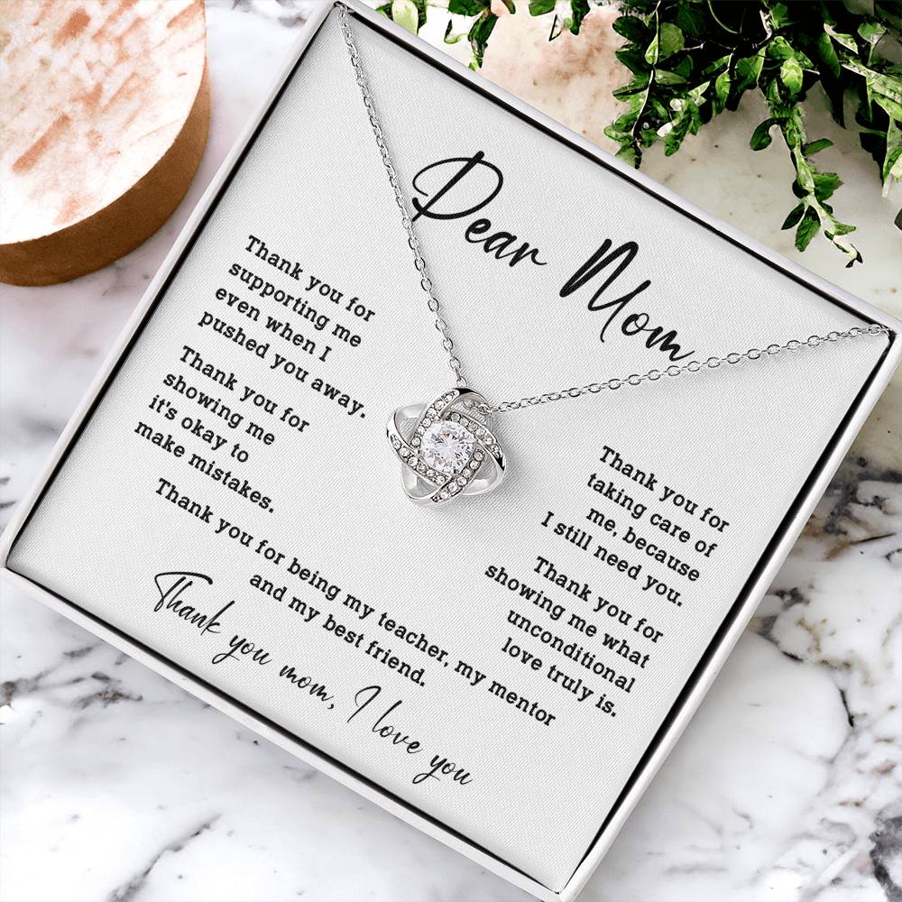 Dear Mom Dear Mom Necklace Gift Heartfelt Gift For Mom Bond With Mom Necklace Forever Loved Mom Necklace Thoughtful Gift For Mom Unique Gift For Mother-child Bond Meaningful Gift For Mom Special Occasion Gift For Mom Unique Family Bond Necklace