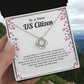 New US Citizen Gift – Necklace with Message Card
