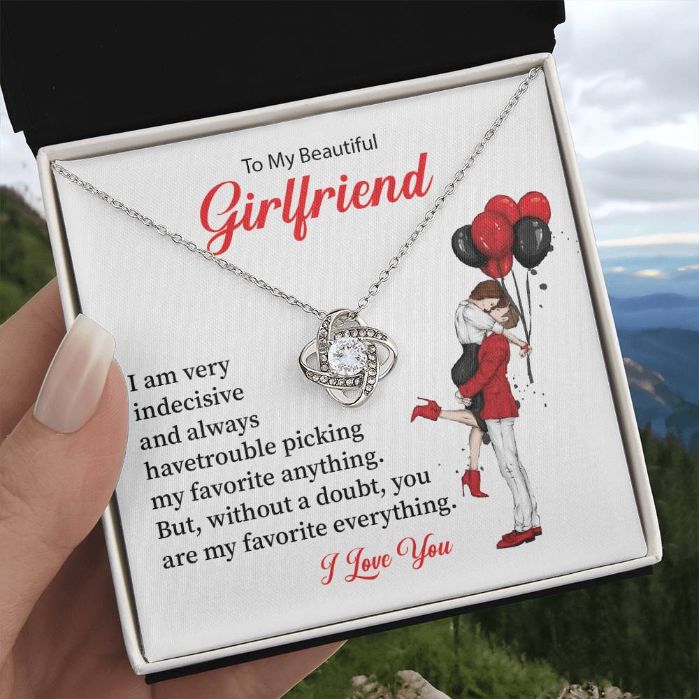 Romantic Necklace for Girlfriend with Gift Card Box