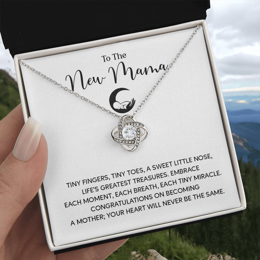 To The New Mama Gift From Your Mom Mama Jewelry Motherhood Gifts Personalized Baby Shower Gift Unique Gift For New Moms Sentimental Necklace For Mama Mom To Be Gift Cute Baby Shower Jewelry Welcome Baby Necklace Meaningful Gift For Mothers