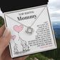 To My Beautiful Mommy Necklace Gift From Your Tummy - Mother's Day Gift, 925 Sterling Silver Love Knot Necklace Gift For Mommy, Gift For Mother Handmade Jewelry With Message Card And Box.