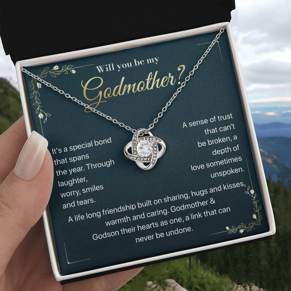 Will you be my Godmother Endless Support Necklace Bright Future Necklace Faithful Godmother Jewelry Strength In Unity Necklace Empowering Presence Jewelry Enduring Bond Necklace Emotional Support Pendant Inspirational Connection Jewelry