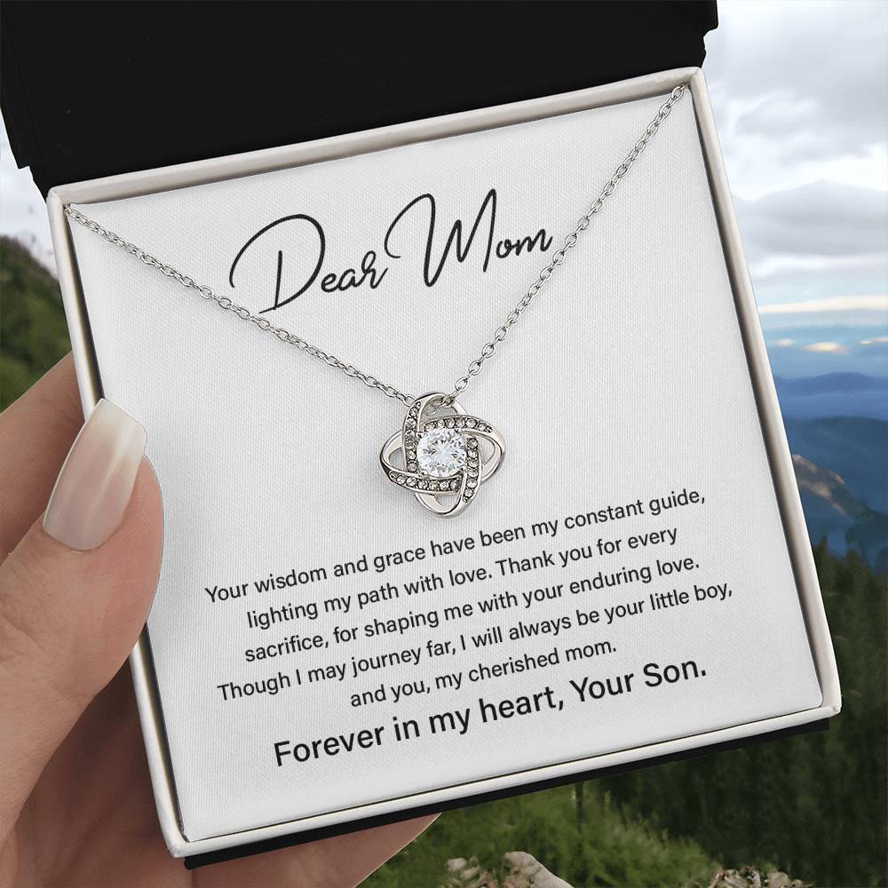 Dear Mom Mother’s Day Necklace For Cherished Mom Best Birthday Gift Thoughtful Anniversary Jewelry Unique Christmas Necklace Thoughtful Necklace With Message Card Just Because Necklace