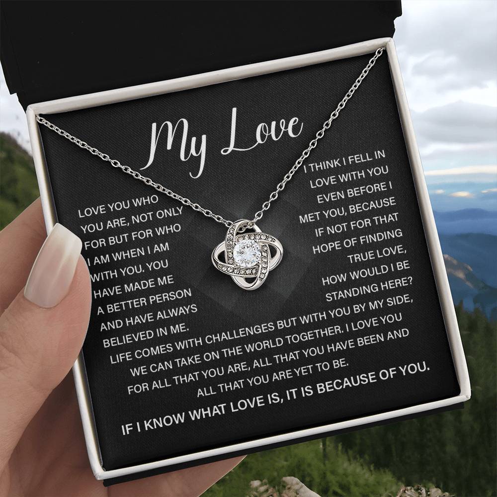 Romantic Necklace Gift for Her With Message & Luxury Box
