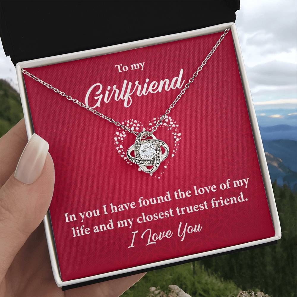 Girlfriend Necklace Gift with Romantic Message Card