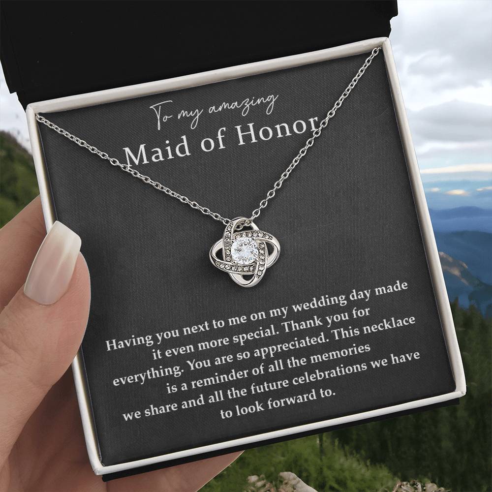 Wedding Day Necklace For Maid Of Honor Friendship Necklace For Maid Of Honor Jewelry Gift For Maid Of Honor Meaningful Gift For Maid Of Honor Emotional Gift For Maid Of Honor Special Gift For Maid Of Honor Necklace For Maid Of Honor Thank You Gift