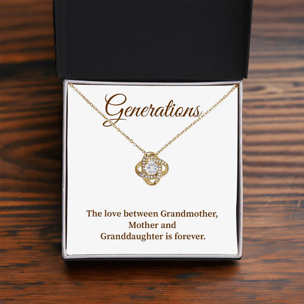 To Our Generations Generations necklace gift Heartfelt gift for family Grandmother mother granddaughter necklace Jewelry gift for mother Generational love jewelry Special gift for family members Sentimental keepsake for family