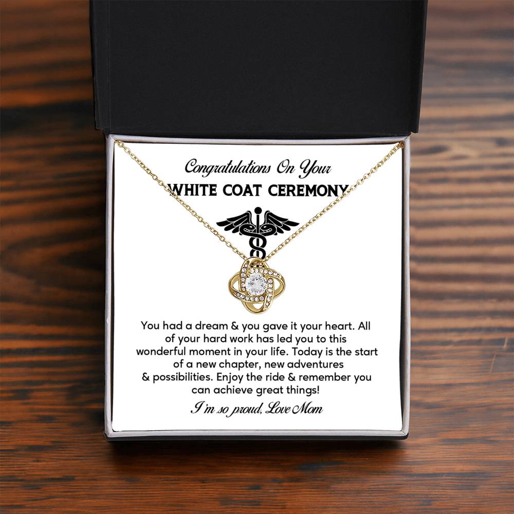 Congratulations On Your White Coat Ceremony Necklace White Coat Ceremony Necklace Gift Congratulations White Coat Ceremony Jewelry White Coat Graduation Necklace Gift New Adventures Necklace Gift  Proud Of You Mom Gift Necklace