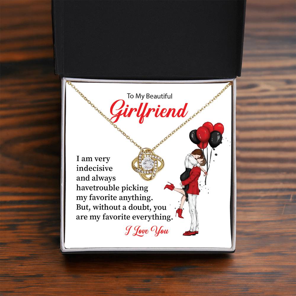 Romantic Necklace for Girlfriend with Gift Card Box