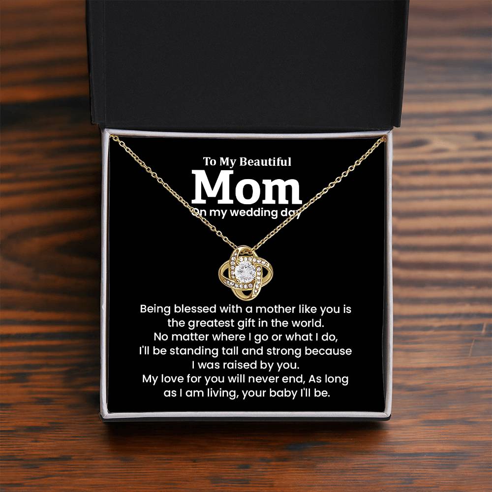 Wedding Day Necklace Gift for Mom from Daughter