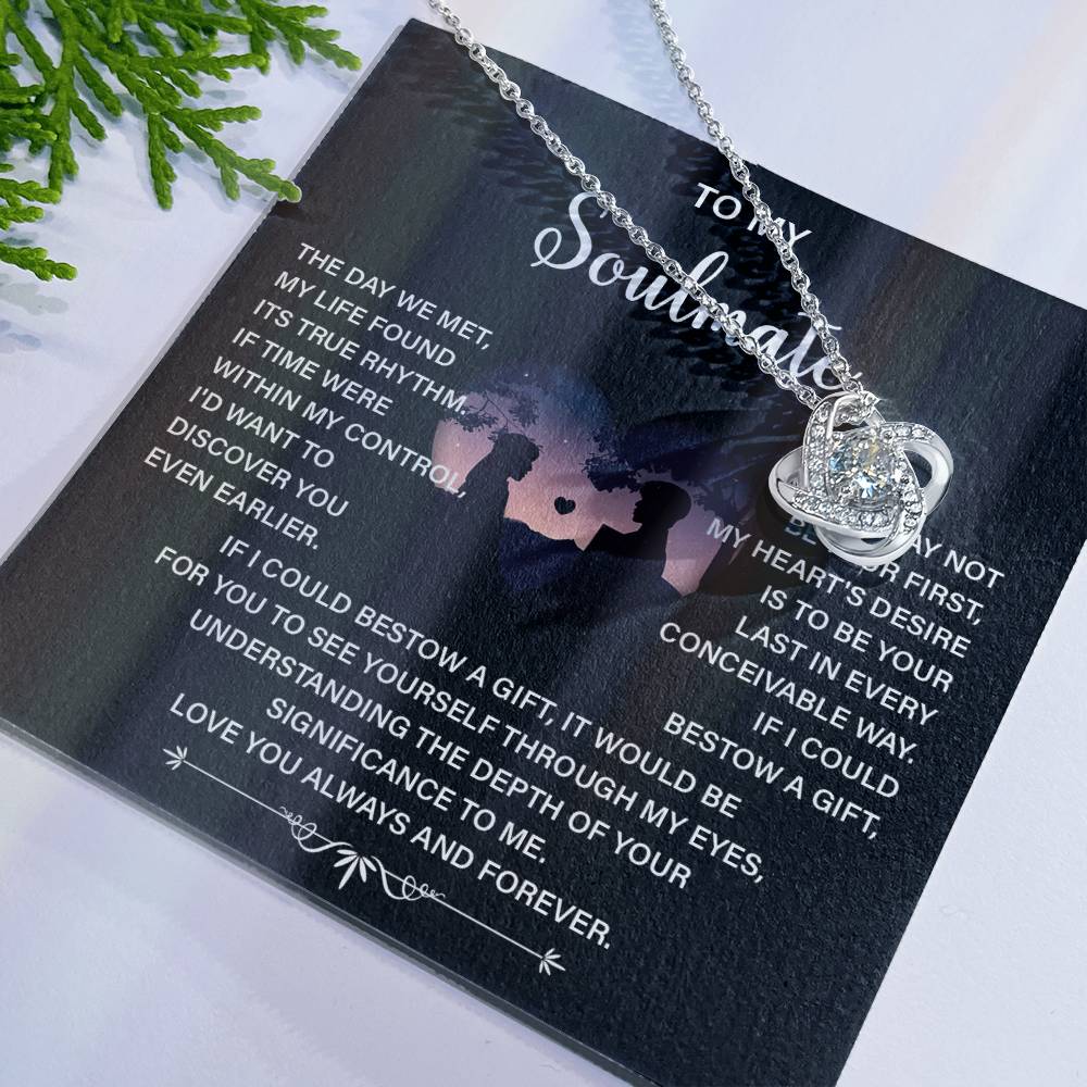 Soulmate Necklace Gift – Love You Always & Forever