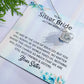 To My Sister Bride Necklace – Wedding Gift With Message Card