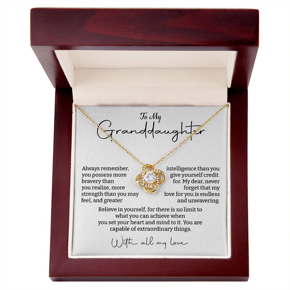 Granddaughter Necklace Gift from Grandma or Grandpa