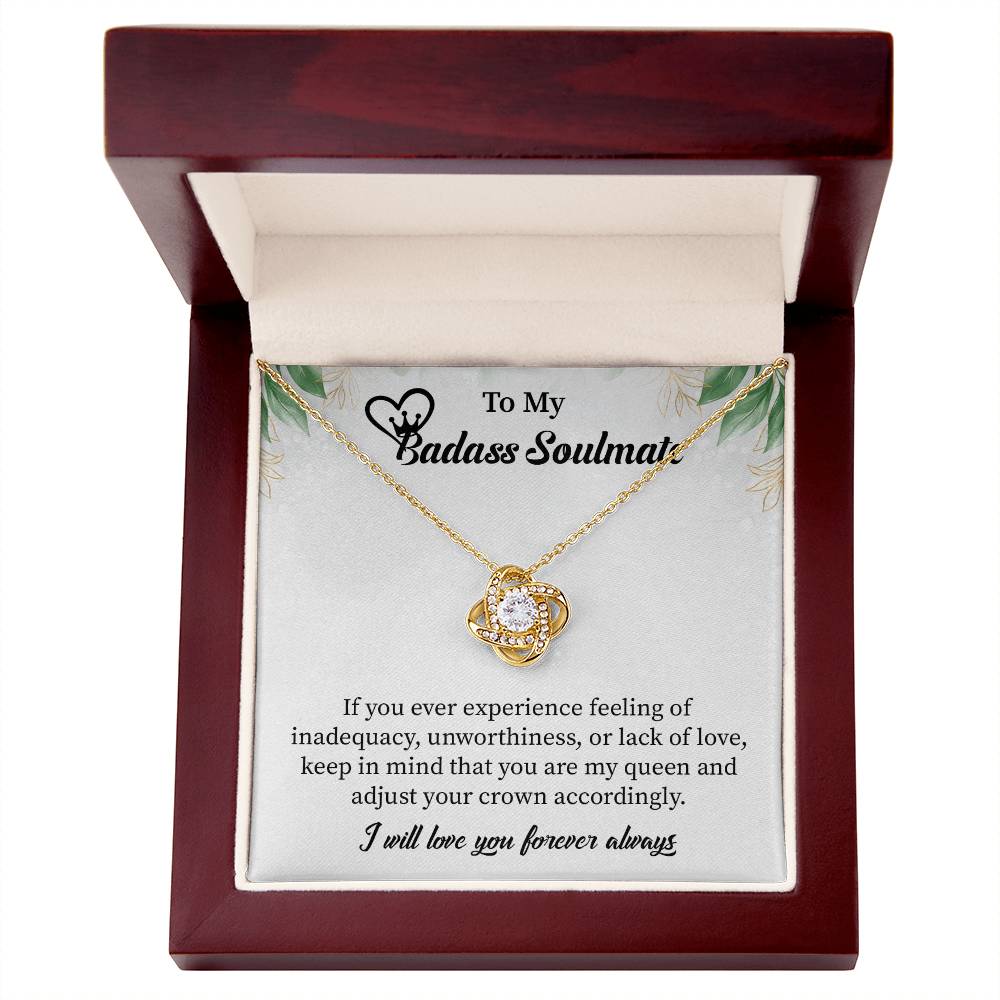 badass Soulmate Necklace Gift for Her – Message Card