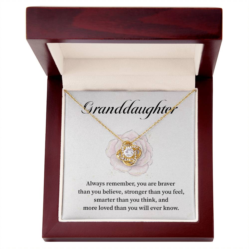 To My Granddaughter Necklace – You Are Braver Than You Believe Gift