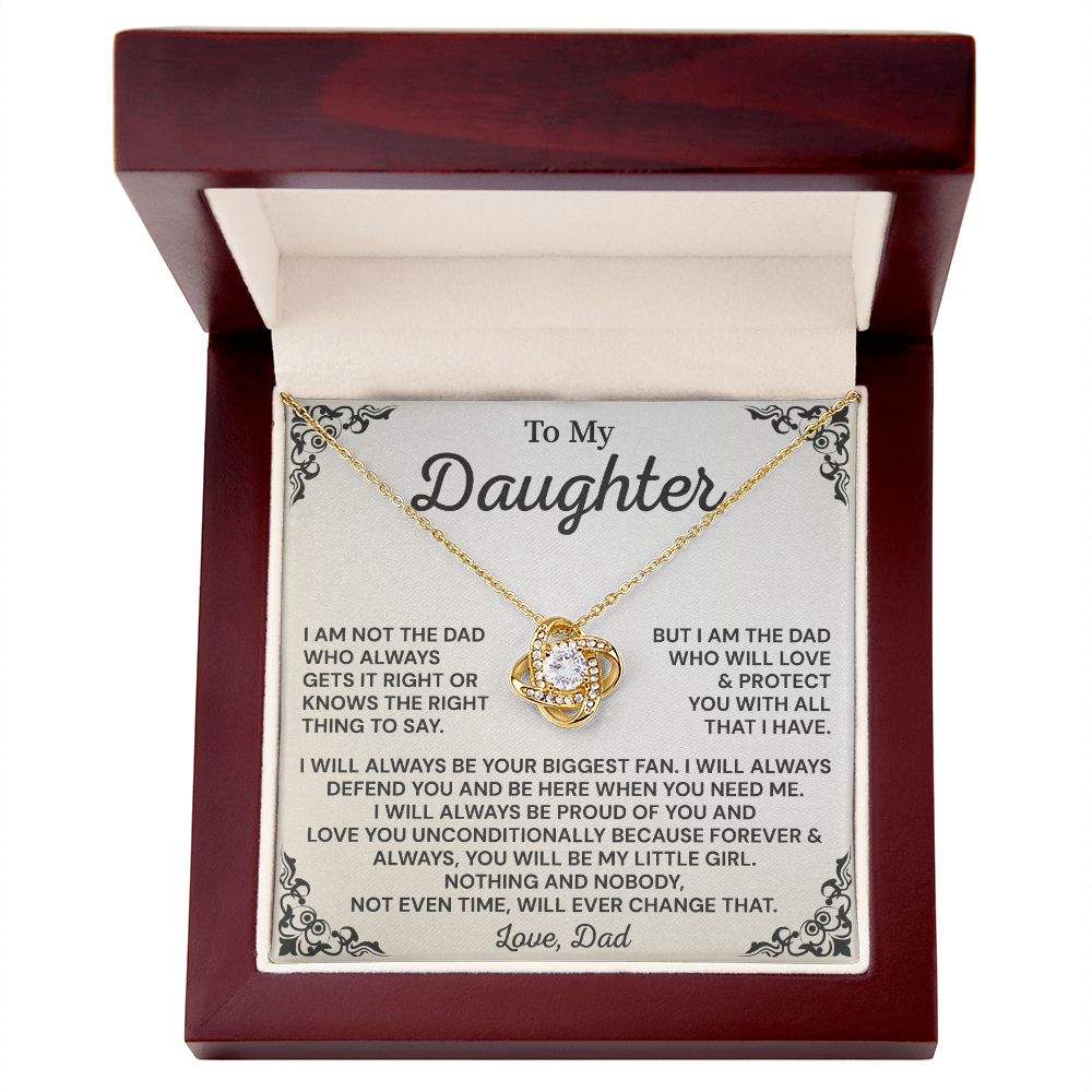Gift for Daughter from Dad Unconditional Love Necklace with Message Card