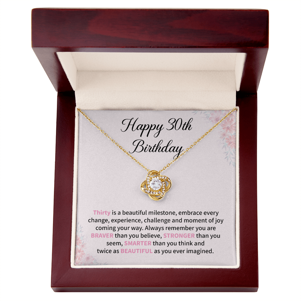 30th Birthday Necklace Gift With Empowering Message