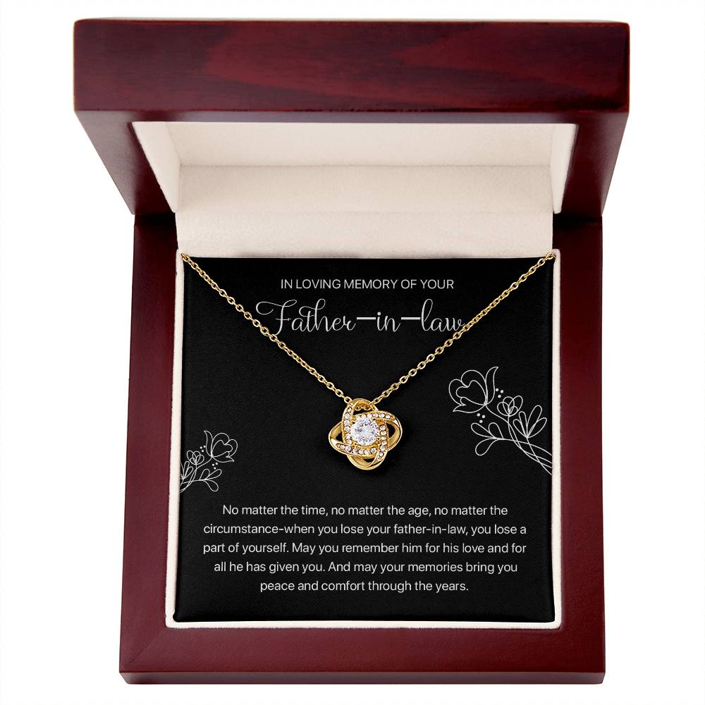 Father-in-Law Memorial Necklace with Gift Card