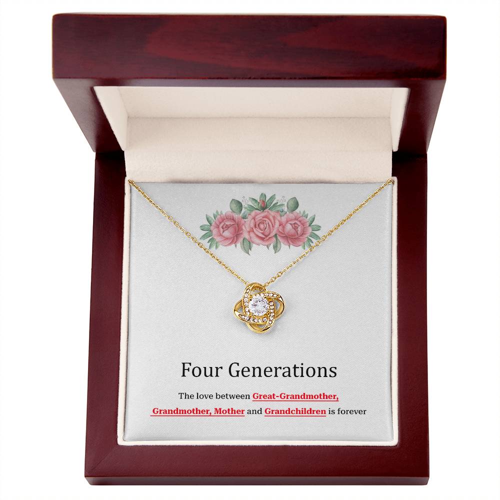 To Our Four Generations Four Generations Necklace Gift Great-grandmother Necklace Grandmother Necklace Mother Necklace Heartfelt Gift For Family Sentimental Jewelry For Generations Jewelry Gift For Great-grandmother Jewelry Gift For Mother