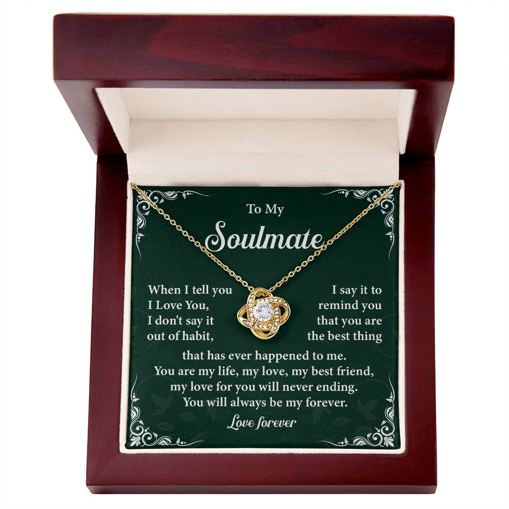 Soulmate Necklace Gift for Her – Message Card Box