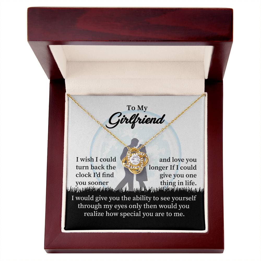 Girlfriend Necklace Gift with Message Card and Gift Box
