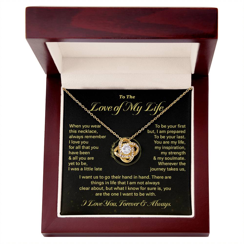 Love of My Life Necklace Gift with Message Card