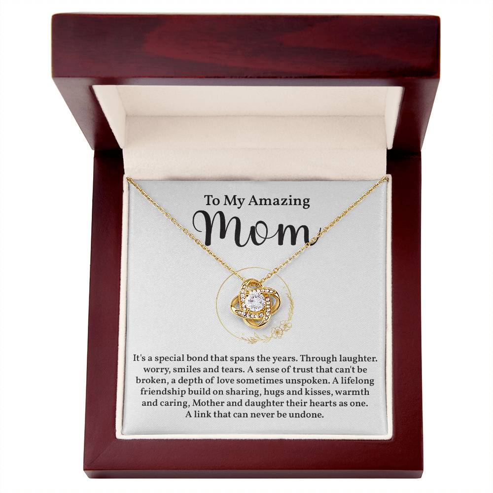 Mother Daughter Necklace Gift Special Bond Card