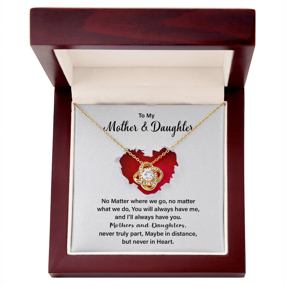 Mother and Daughter Necklace Gift – with Gift Box