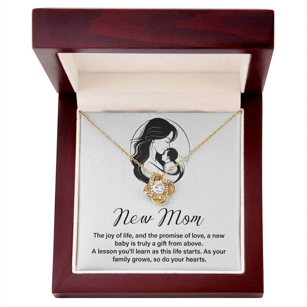 New Mom Necklace Gift for Baby Shower – Message Card Included