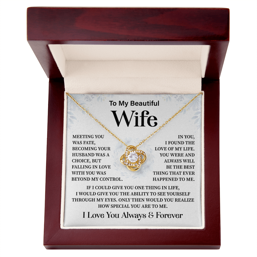 To My Wife Necklace Gift With Romantic Card