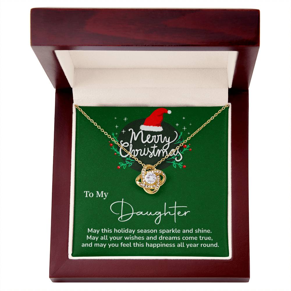 To My Daughter Gift From Your Dad Mom Merry Christmas Necklace Gift
