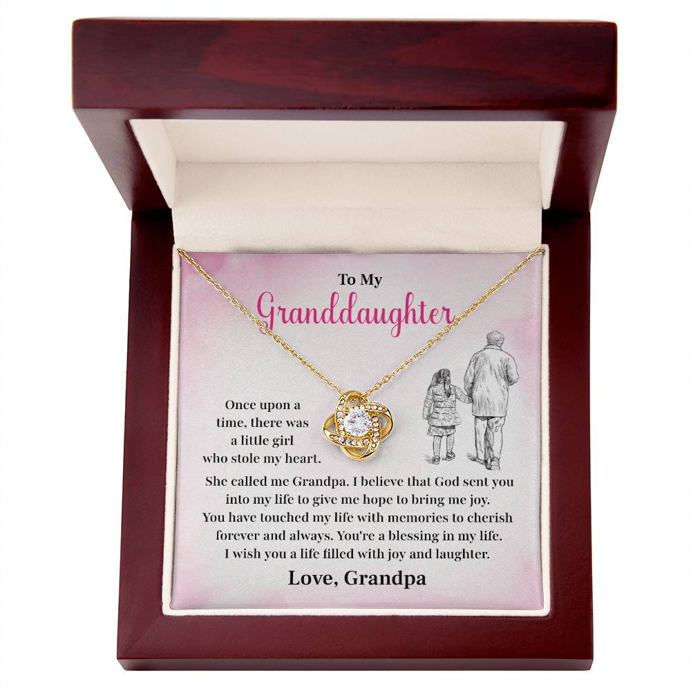 Granddaughter Necklace from Grandpa – Joy & Love Gift Box