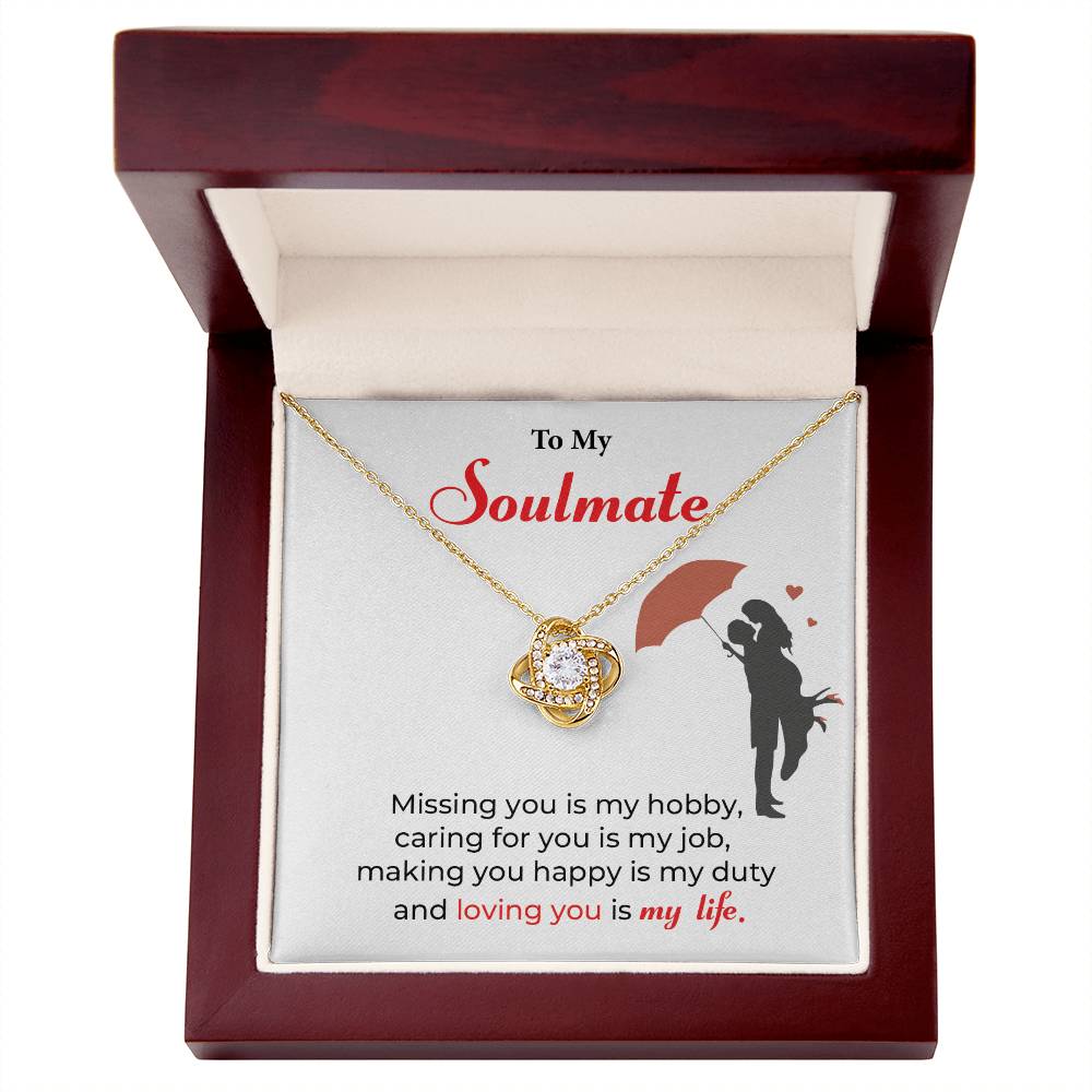 Soulmate Necklace Gift for Her – Message Card Box