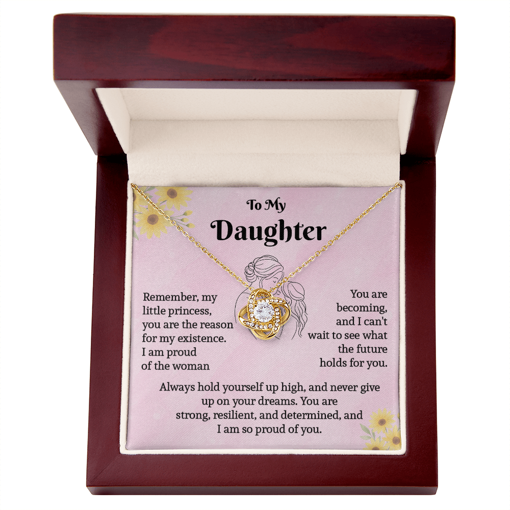 To My Daughter Necklace Proud and Resilient Messaged